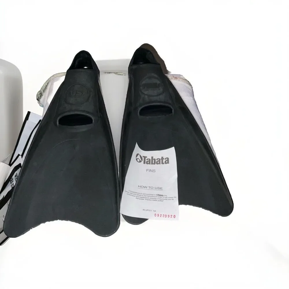 Tusa Sport Rubber Full Foot Fin, Small Black Snorkeling Fins (UF-1202 BK S) New